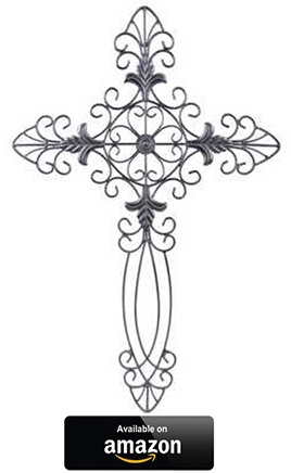 Elegant-Black-Metal-Fleur-De-Lis-Cross