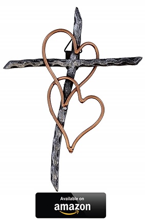 Entwined-Hearts-Decorative-Welded-Metal-Wall-Cross