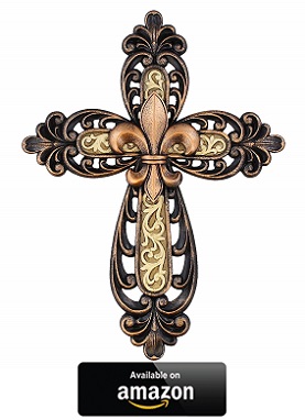 Ornate-Fleur-De-Lis-Layered-Wall-Cross-1