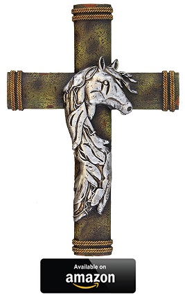 Silver-Horse-wall-cross